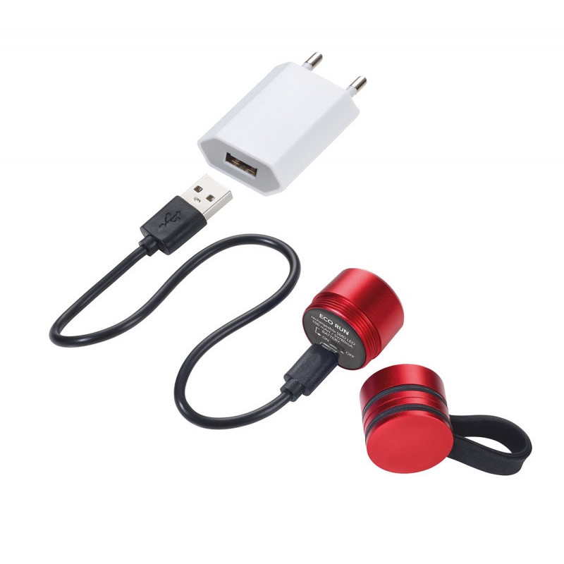 Latarka TROIKA Eco Run, z magnesem, LED, czerwona