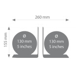 Zestaw globusów TROIKA Bookglobe, śr. 13cm, 2 szt., czarno-srebrny