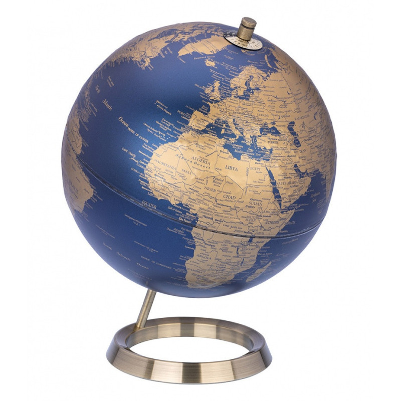 Globus TROIKA 23,5 Grad, śr. 25cm, metalowa podstawa, granatowo-złoty