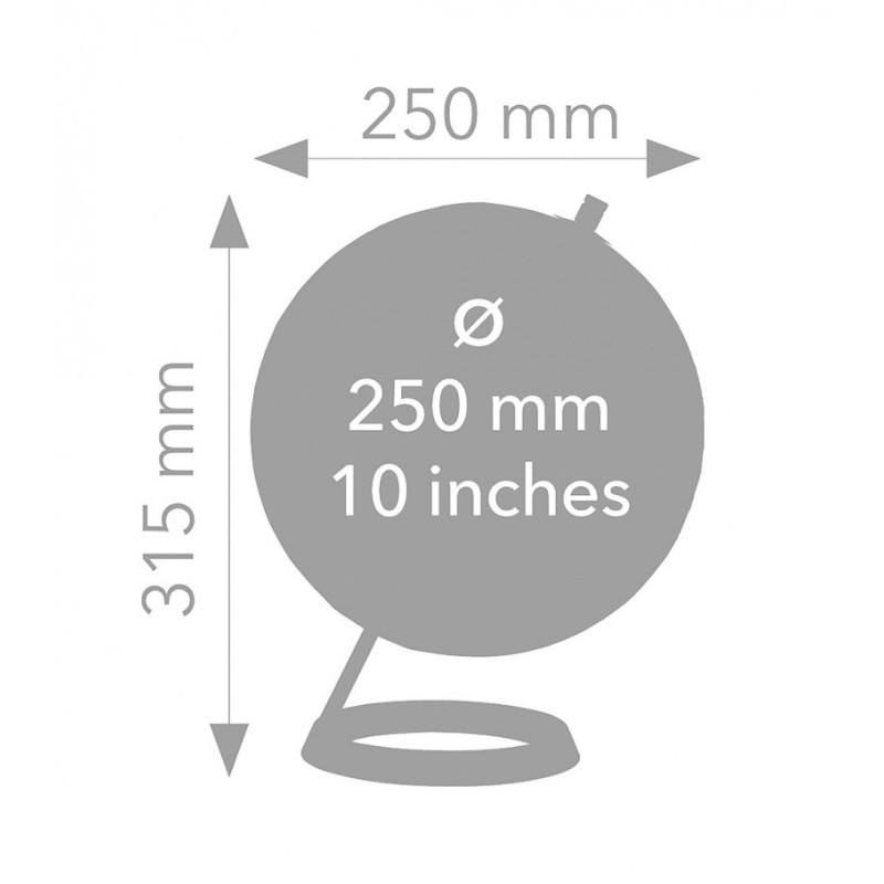 Globus TROIKA 23,5 Grad, śr. 25cm, metalowa podstawa, granatowo-złoty