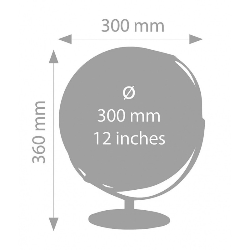 Globus TROIKA Juri, śr. 30cm, metalowa podstawa, srebrno-czarny