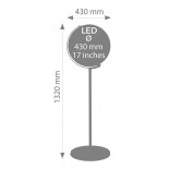 Globus TROIKA Sojus City Light, śr. 43cm, oświetlenie, metalowa podstawa, niebiesko-zielony