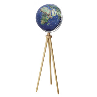 Globus TROIKA Sputnik, na stojaku, śr. 43cm, wys. 1,40m, niebiesko-zielony