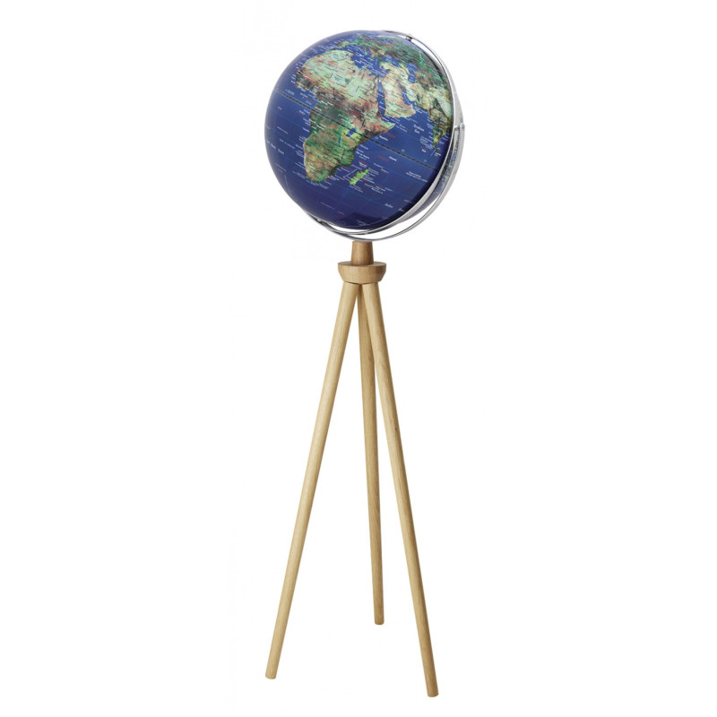 Globus TROIKA Sputnik, na stojaku, śr. 43cm, wys. 1,40m, niebiesko-zielony