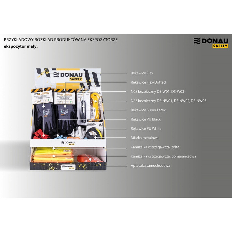 Wyposażenie do displaya DONAU SAFETY, mały, wersja podstawowa