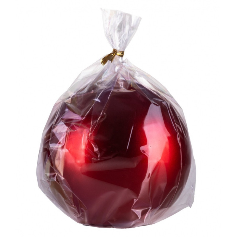 Świeca kula DONAU HOME Aurora, 100x100mm, rubin