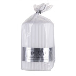 Świeca słupek ryflowana DONAU HOME Alva, 60x90mm, biały