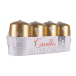 Świeca słupek DONAU HOME Adwent Lakier, 50x80mm, 4 szt., złoty