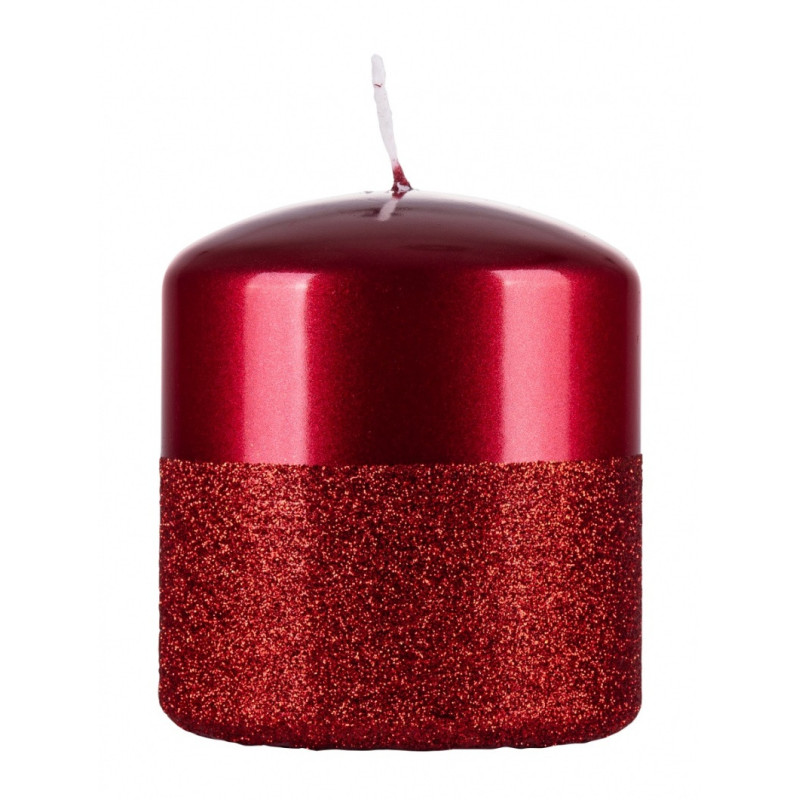 Świeca słupek DONAU HOME Onyx, 80x90mm, czerwony