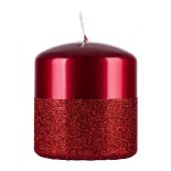 Świeca słupek DONAU HOME Onyx, 80x90mm, czerwony