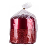 Świeca słupek DONAU HOME Onyx, 80x90mm, czerwony