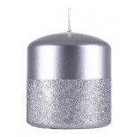 Świeca słupek DONAU HOME Onyx, 80x90mm, srebrny