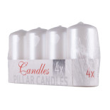 Świeca słupek DONAU HOME Standard Lakier, 50x100mm, 4 szt., biały perła