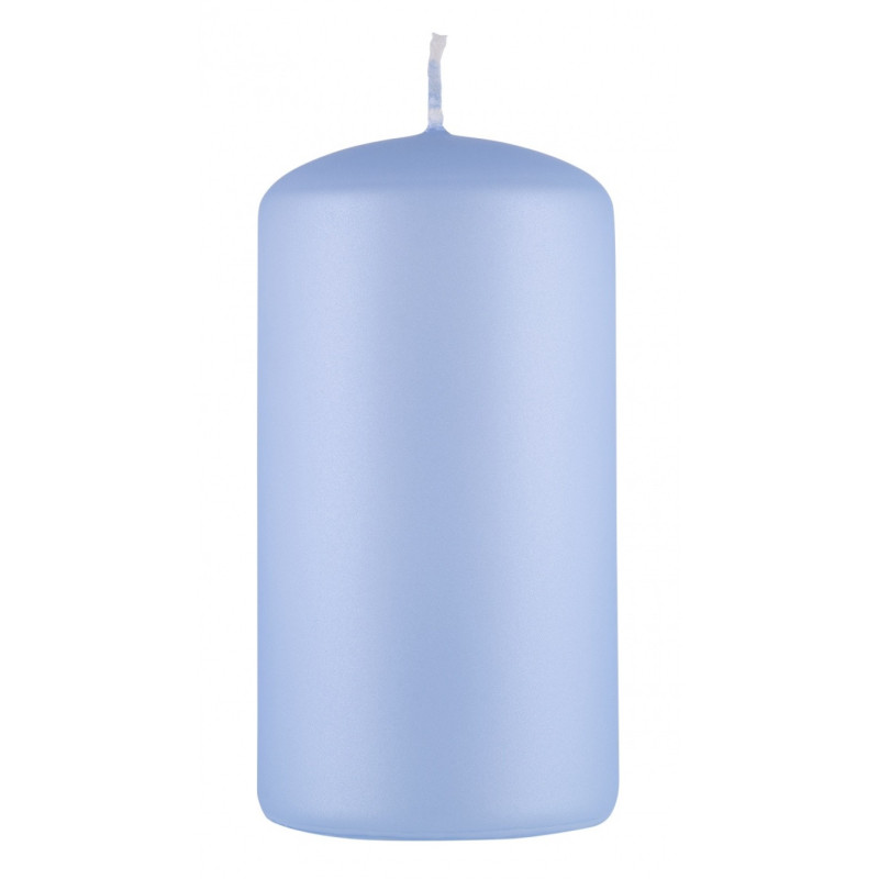 Świeca słupek DONAU HOME Standard Lakier, 60x115mm, błękit perła mat