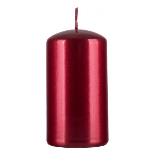 Świeca słupek DONAU HOME Standard Lakier, 60x115mm, czerwony metaliczny połysk