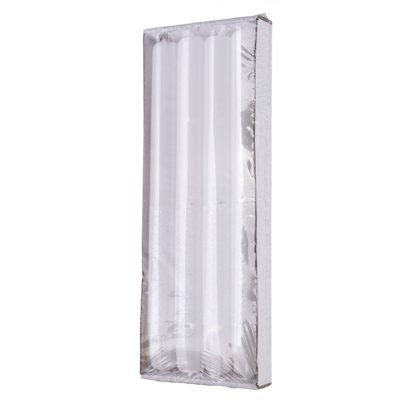 Świeca stołowa DONAU HOME Onyx, 22x250mm, 4 szt., biały