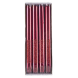 Świeca stołowa DONAU HOME Onyx, 22x250mm, 4 szt., czerwony