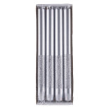 Świeca stołowa DONAU HOME Onyx, 22x250mm, 4 szt., srebrny