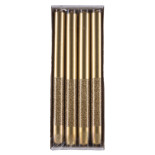 Świeca stołowa DONAU HOME Onyx, 22x250mm, 4 szt., złoty