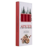 Świeca stołowa DONAU HOME Spiced Christmas, 20x170mm, 4 szt., ciastka korzenne, czerwony