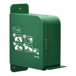 Dozownik do bandaży PLUM QuickSoft, pusty, do montażu na ścianie, zielony
