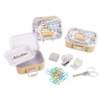 Wszystko do szkoły TRENDHAUS SCH, zestaw biurowy, 5 elementów, pudełko metalowe, mix kolorów