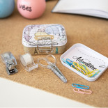 Wszystko do szkoły TRENDHAUS SCH, zestaw biurowy, 5 elementów, pudełko metalowe, mix kolorów