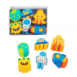 Gumki do ścierania TRENDHAUS ER, dino i kosmos, zestaw 6 szt., mix kolorów