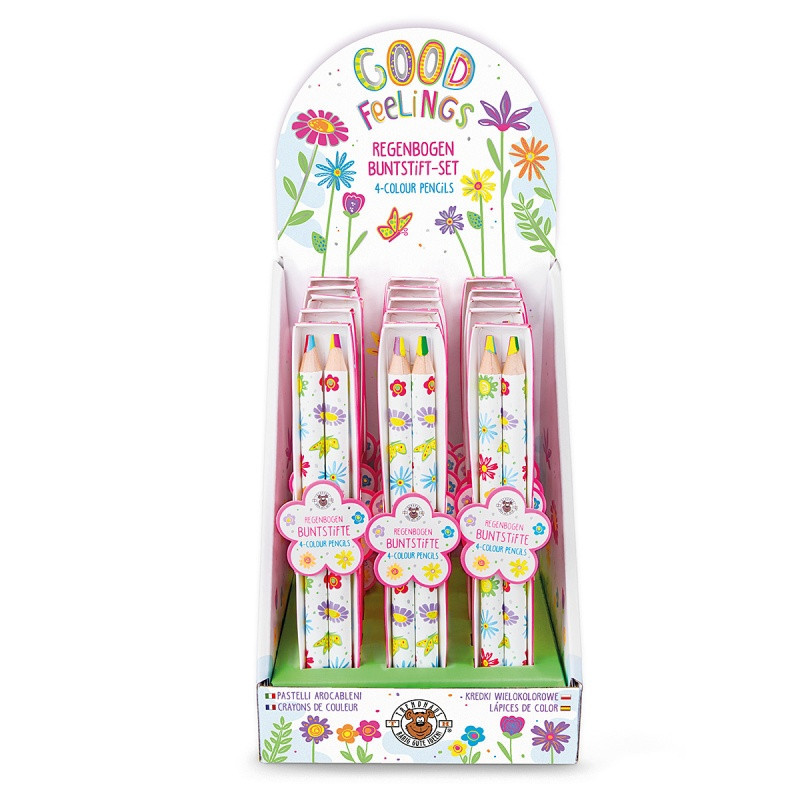 Zestaw prezentowy TRENDHAUS GFH, kredki wielokolorowe, 2 szt., mix kolorów