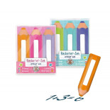 Gumki do ścierania TRENDHAUS ABC-5, zestaw 3 szt., mix kolorów