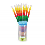 Kredki woskowe pop-up TRENDHAUS ABC-5, zestaw 12 szt., mix kolorów