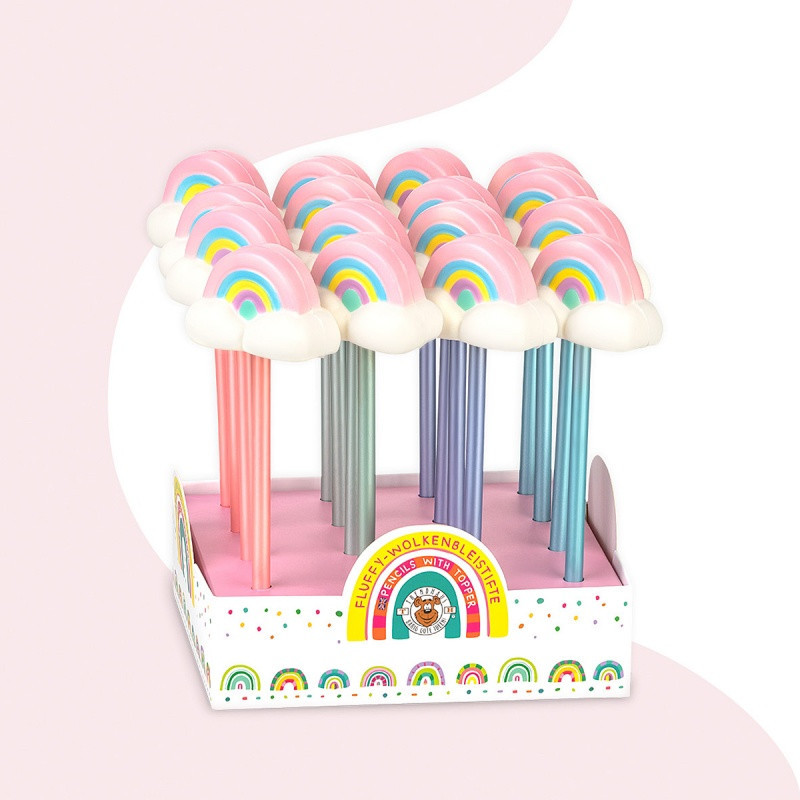 Ołówek z puszystą chmurką TRENDHAUS GF, mix kolorów