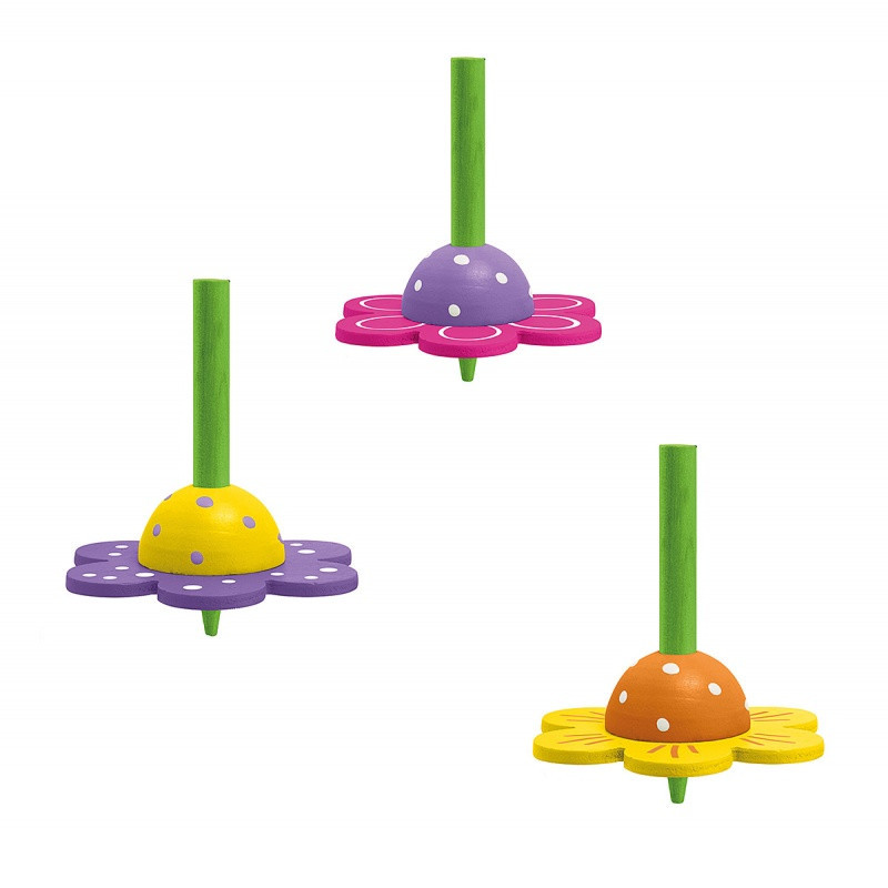 Bączek drewniany TRENDHAUS GFH, kwiatek, mix kolorów