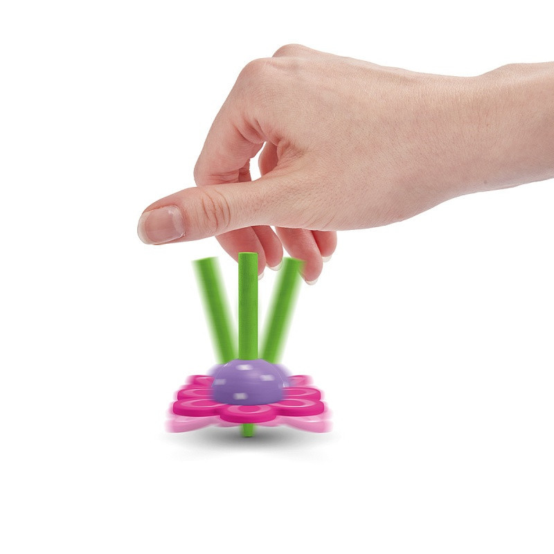 Bączek drewniany TRENDHAUS GFH, kwiatek, mix kolorów