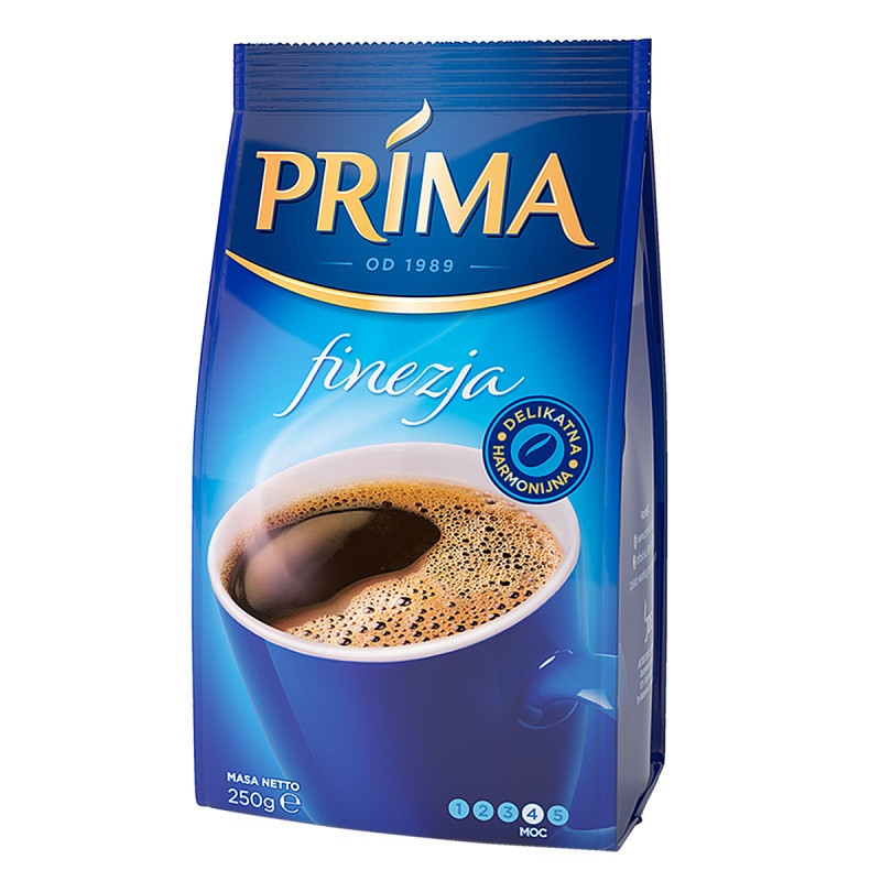 Kawa PRIMA Finezja, mielona, 250g