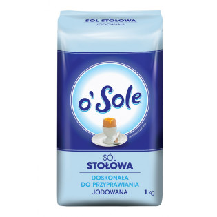 Sól stołowa jodowana O'SOLE, 1000g