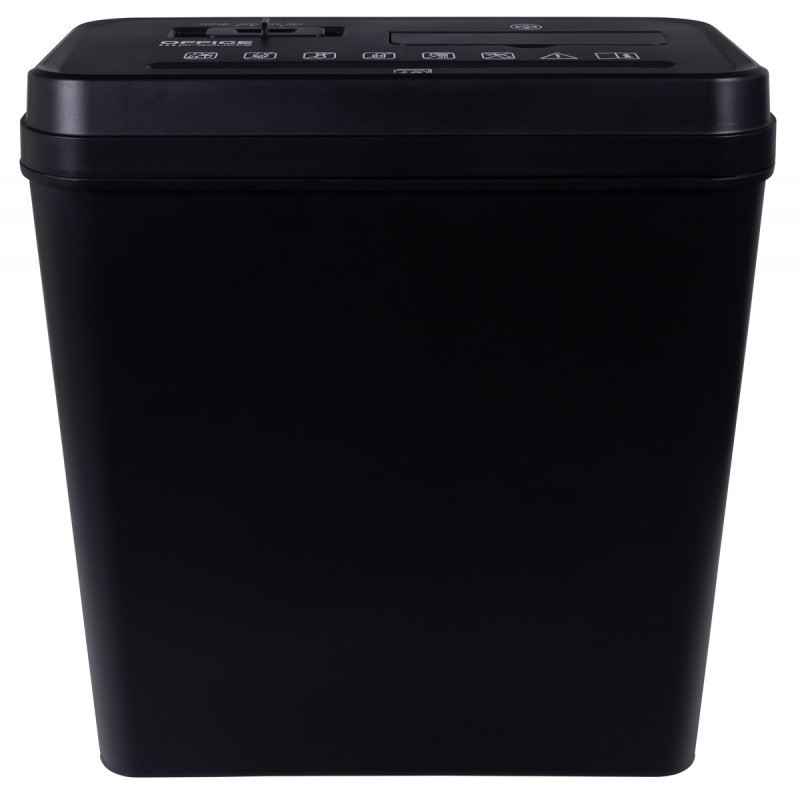 Niszczarka OFFICE PRODUCTS, paski, do 10 kartek A4, kosz 14l, czarna