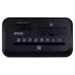 Niszczarka OFFICE PRODUCTS, paski, do 10 kartek A4, kosz 14l, czarna