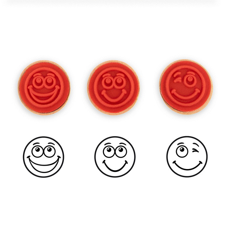 Zestaw drewnianych pieczątek TRENDHAUS Motivation, 3 szt., mix kolorów