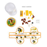 Temperówka z klocków TRENDHAUS T, zwierzęta w dżungli, mix kolorów