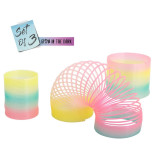 Tęczowa sprężyna TRENDHAUS FF, zestaw 3 szt., mix kolorów