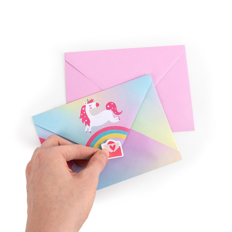 Zestaw papeterii z naklejkami TRENDHAUS Dreamland, 21 szt. mix kolorów