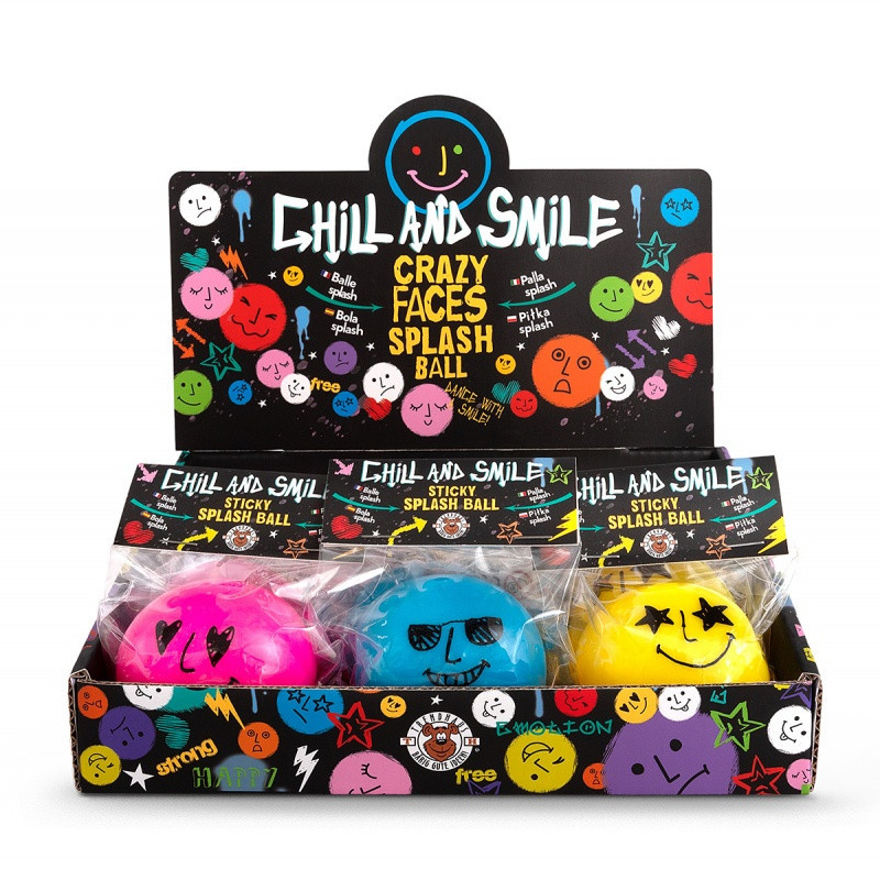 Piłka antystresowa TRENDHAUS Ch&S, Ø 5,5 cm, mix kolorów