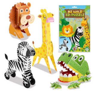 3D puzzle TRENDHAUS Animals, safari, mix kolorów