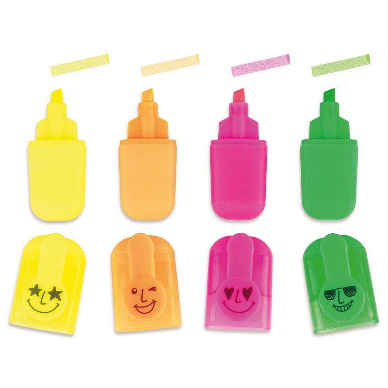 Zakreślacze neonowe TRENDHAUS Ch&S, zestaw 4 szt., mix kolorów