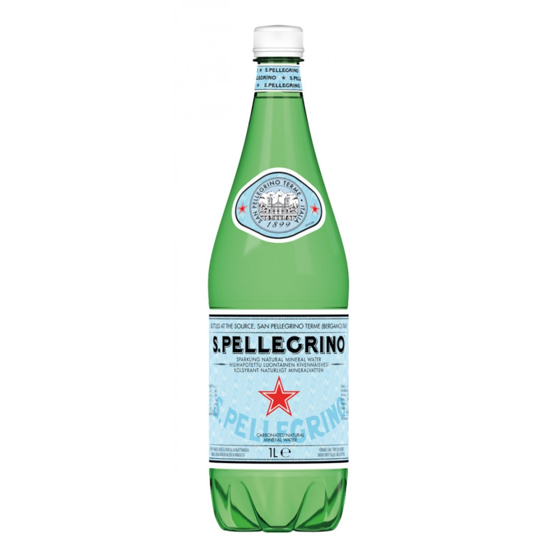 Woda S.PELLEGRINO, delikatny gaz, butelka plastikowa, 1l