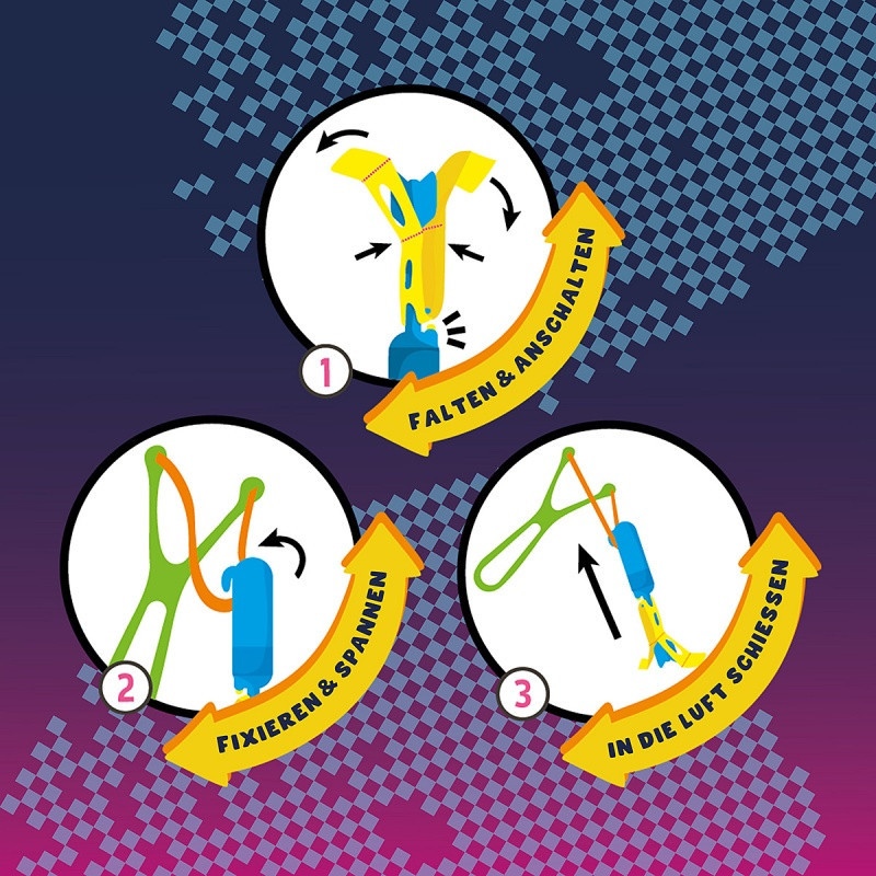 Proca sky-shooter świecąca TRENDHAUS Take Action, mix kolorów