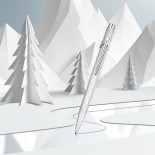 Długopis CARAN D’ACHE 849 XMAS25 Alpine Frost, w pudełku, biały