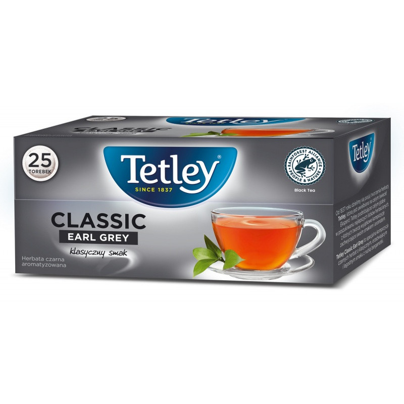 Herbata TETLEY Classic Earl Grey, 25 torebek