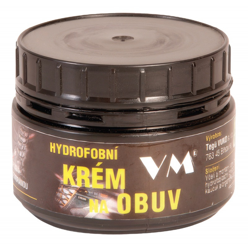 Krem hydrofobowy do obuwia VM FOOTWEAR, wodoodporny, 250 g, czarny